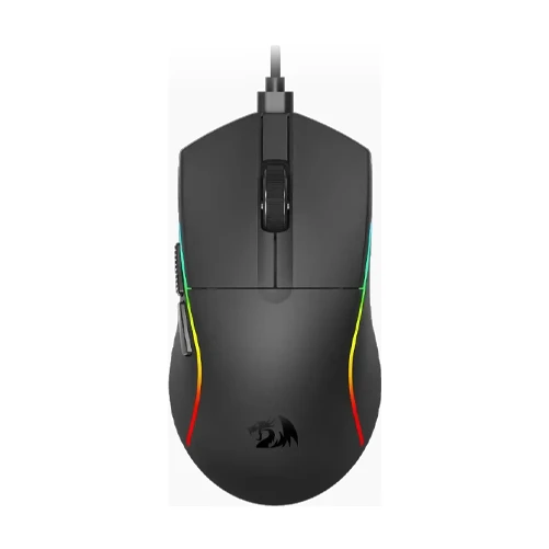 REDRAGON DEICIDE M816 WIRED USB-C 4000 DPI 5 BUTTONS CUSTOM RGB LIGHTING 1.8M DETACHABLE CABLE ERGONOMIC LIGHTWEIGHT OPTICAL SENSOR GAMING MOUSE – BLACK