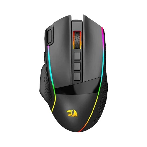 Redragon Gaming Mouse M991 Wireless, Wired/Wireless Dual Mode Gaming Mouse with 26000 DPI, PC Gaming Mice with Rapid Fire Button, 9 Macro Buttons, RGB Backlit Programmable Ergonomic Mouse Gamer, Rechargeable, 45Hrs for Windows, Black