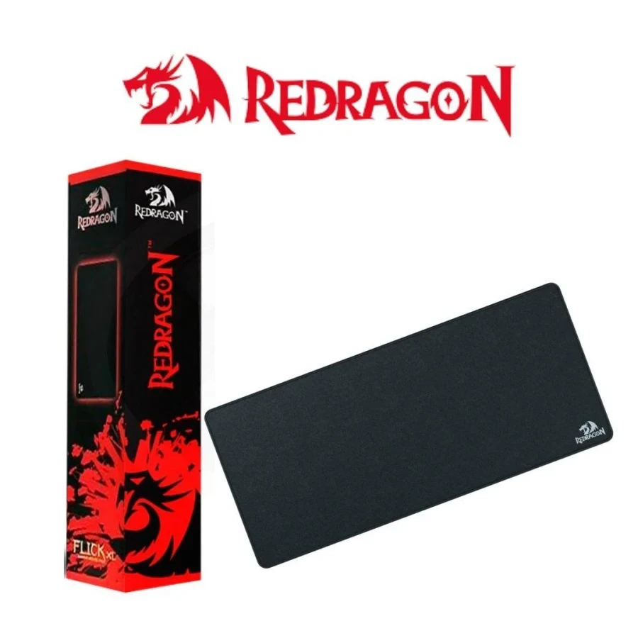 Redragon P032 Flick XL Gaming Mousepad, Dimension 400x900x4mm, Waterproof, Anti Slippery, Cloth and Rubber, Black | P032