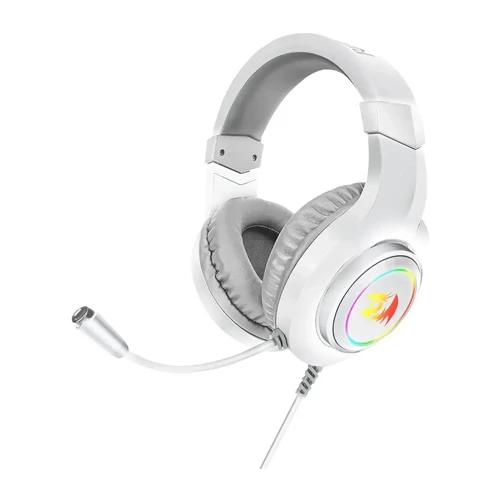 Redragon HYLAS H260 RGB Gaming Headphone, 50mm Audio Drivers, Passive Noise Isolation, 3.5mm Audio & Mic Jack, ..USB-A Connector, 6ft Cable Length, White | H260-W..