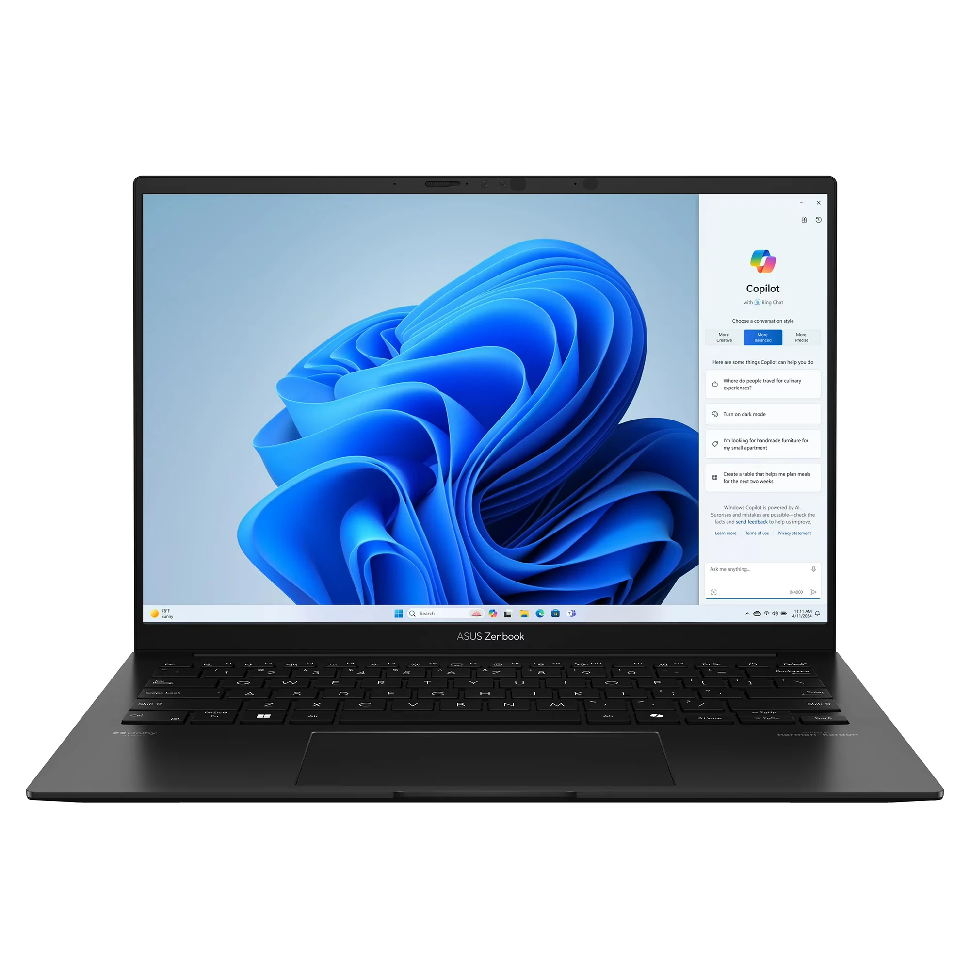 ASUS Zenbook 14 OLED - AMD Ryzen 7 8840HS - 16GB LPDDR5 RAM - 512GB SSD NVMe - 14" OLED WUXGA Touchscreen - Backlit Keyboard - Wi-Fi 6E - 1080p Camera - Windows11 Home - Jade Black