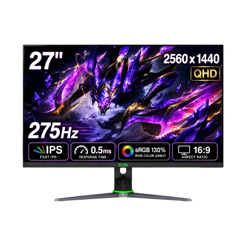 ELSA EA272FX SE - 27-inch - QHD - FAST IPS - 275Hz - 0.5ms - ADJUSTABLE STAND - Adaptive Sync - ( 2*HDMI + 2*DP + Audio Out + Speaker )