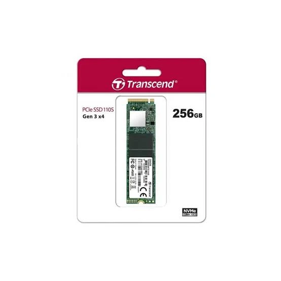 Transcend SSD 112S - 256GB M.2 2280 - NVMe PCIe Gen3 x4 - Black - Model 256GB TS256TMTE112S