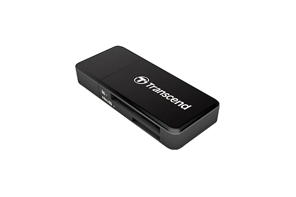 Transcend USB 3.0 SDHC/ SDXC/ microSDHC/ SDXC Card Reader, TS-RDF5K (Black)