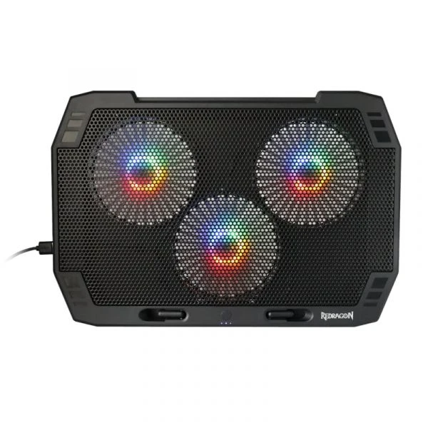 Redragon GCP511 Igrid Laptop Cooler, 15-17" Laptop Support, Fan Control, RGB Light Control, 1100RPM Fan Speed, 2x USB Port, 70CFM Airflow, Black | GCP511
